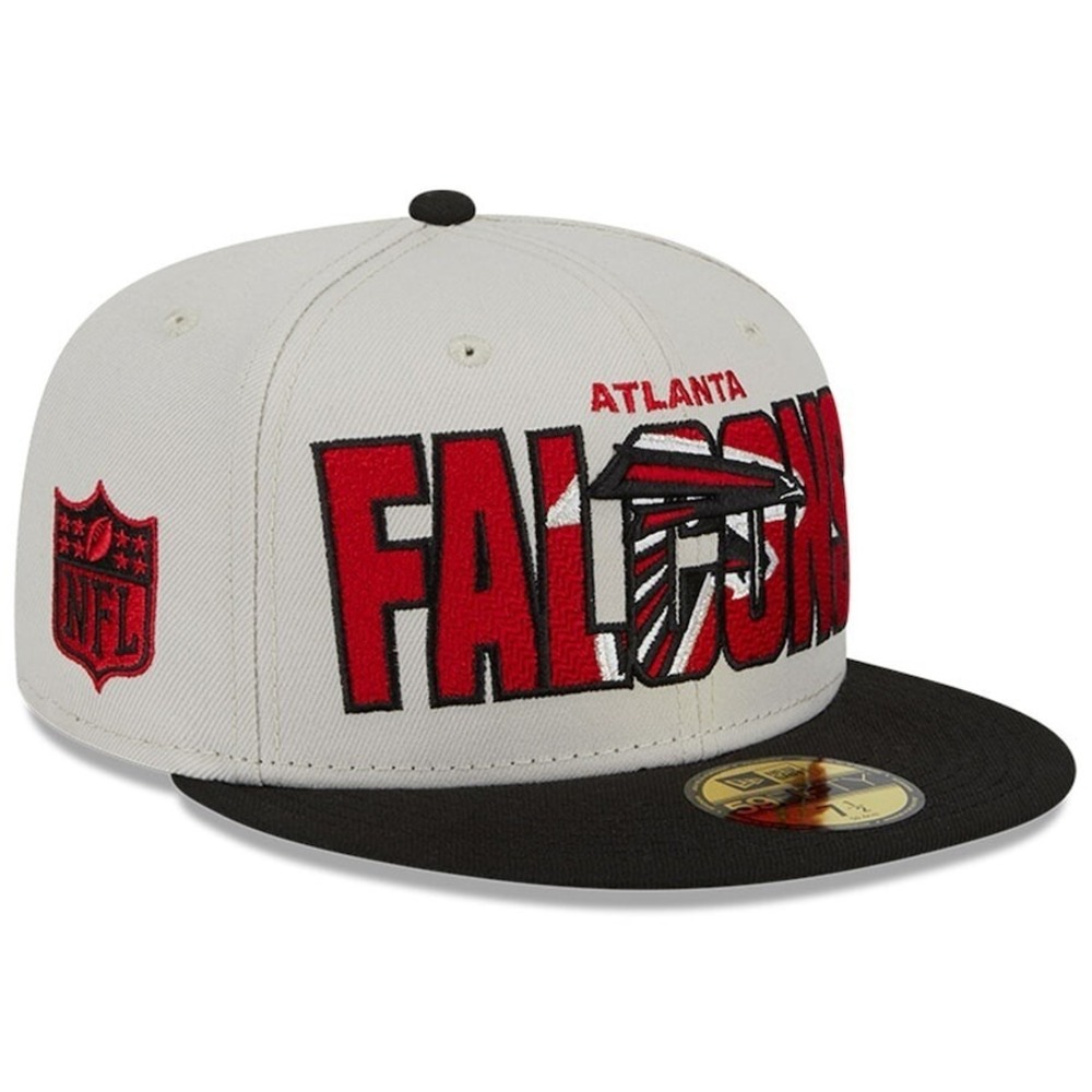 New Era Stone/Black Atlanta Falcons 2023 NFL Draft 59FIFTY Fitted Hat 7 3/8